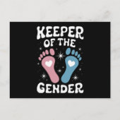 ジェンダーのキーパーは、パーティー男の子の家族を明らかにする ポストカード (正面)