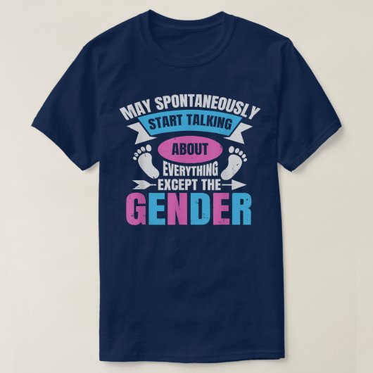 ジェンダーのデザインを明らかにする29 Tシャツ (デザイン正面)