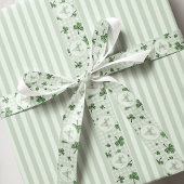 ジェンダーのモノグラムの緑のシャムロック グログランリボン