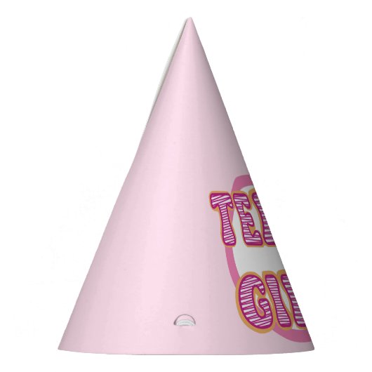 ジェンダーのリビールチームの女の子のパーティー帽子 パーティーハット (左)