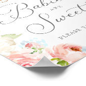 ジェンダーのリビールベビーは甘い看板ポスター ポスター (角)