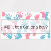 ジェンダーのリビールベビースマートキャンディーラッパのラベル ラベル (デザイン1)