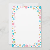 ジェンダーのリビール招待状赤ちゃんシャワー男の子または女の子 招待状 (裏面)