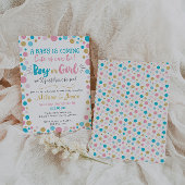 ジェンダーのリビール招待状赤ちゃんシャワー男の子または女の子 招待状