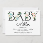 ジェンダーのリビール招待状 – ベビーシャワー少年または少女 招待状 (正面)