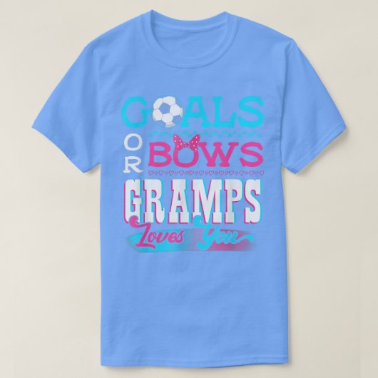 ジェンダーの明かすゴールまたは弓グランプがあなたを愛するSocce Tシャツ (デザイン正面)