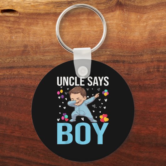 ジェンダーの明け方のおじさんは男の子のマッチング家族のベビーと言う キーホルダー (正面)