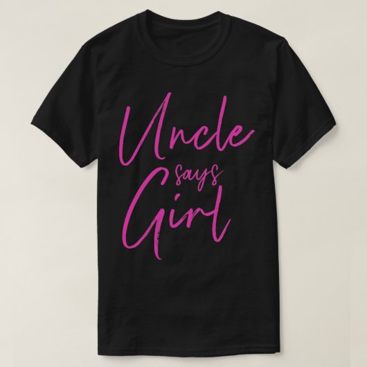 ジェンダーの明け方の叔父は、女の子が家族のベビーに一致すると言う Tシャツ (デザイン正面)