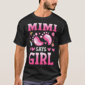 ジェンダーの明け方Mimiは女の子のベビーのマッチング家族と言う Tシャツ (正面)