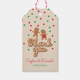 ジェンダーの明らかにするメッセージカードジンジャーパン ギフトタグ