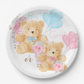 ジェンダーの暴露を待つことができる ペーパープレート (正面)