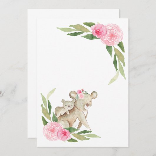 ジェンダーの発表//パステル空白のの発表 招待状 (正面/裏面)