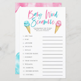 ジェンダーの表示アイスクリームベビー単語スクランブルゲーム