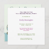 ジェンダーの表示パーティーベビーカー招待状 招待状 (正面/裏面)