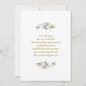 ジェンダーの表示フローラアーチ招待状 招待状 (裏面)