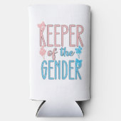 ジェンダーの飼育員が少年の少女ピンクブルーを明らかにする スリム缶クーラー (正面)