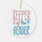 ジェンダーの飼育員が少年の少女ピンクブルーを明らかにする セラミックオーナメント (左)