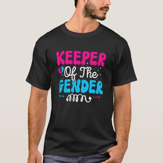 ジェンダーのGroovyジェンダーの暴露のキーパー Tシャツ (正面)