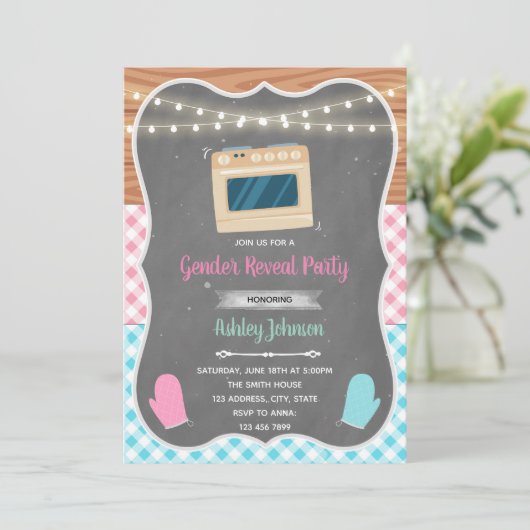 ジェンダーはオーブンのパーティの招待状でパンを明かす 招待状 (スタンド正面)