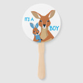 ジェンダーはカンガルーの母親と手のファンを明かす ハンドファン (裏面)