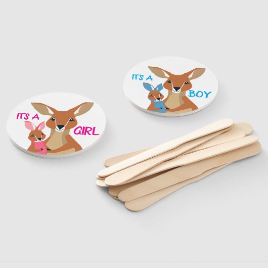 ジェンダーはカンガルーの母親と手のファンを明かす ハンドファン (組立なし)