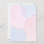 ジェンダーはテディベアのピンク色の少年の女の子を明かす 招待状 (裏面)