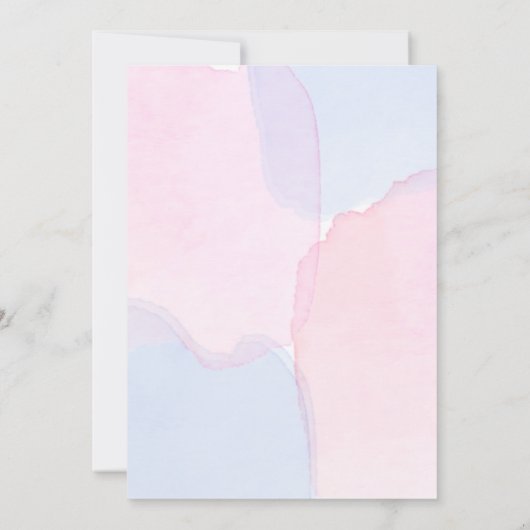 ジェンダーはテディベアのピンク色の少年の女の子を明かす 招待状 (裏面)