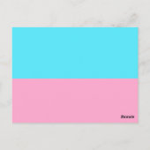 ジェンダーはパーティーゲームのベビーへの願いを明らかにする ポストカード (裏面)