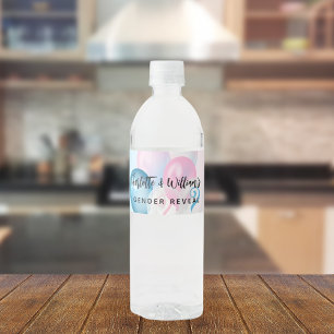 ジェンダーはパーティーピンクの青い男の子のバルーンを明らかにする ペットボトルラベル