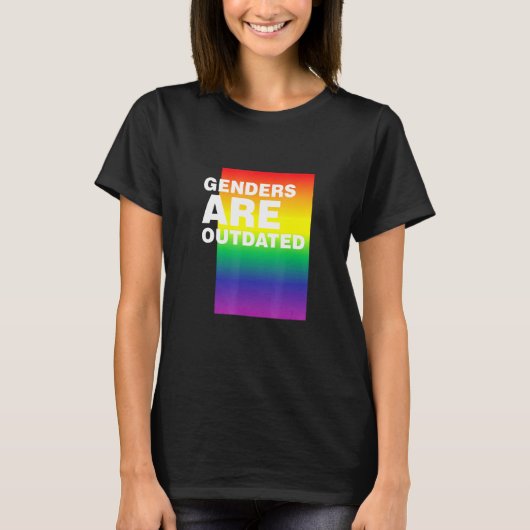 ジェンダーは時代遅れのLgbtqプライド月プライド1 Tシャツ (正面)