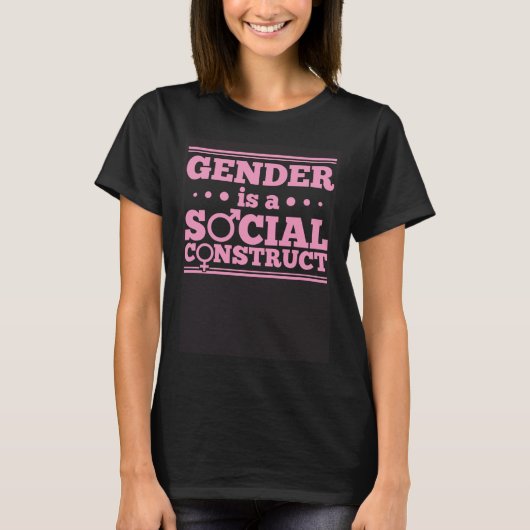 ジェンダーは社会的な構成である源流非連星 Tシャツ (正面)