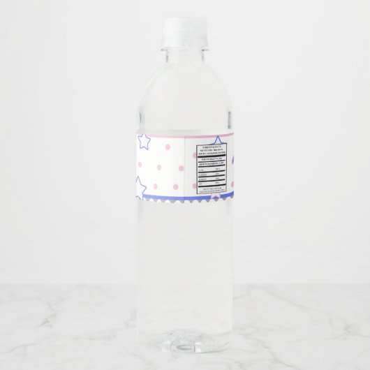 ジェンダーは赤ちゃんシャワーを彼または彼女は赤ちゃんシャワーを明らかにする ペットボトルラベル (裏面)