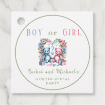 ジェンダーは赤ちゃんシャワーを明らかにするテディベア青ピンク