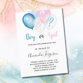 ジェンダーは赤ちゃんシャワー青ピンクの男の子の女の子を明かす 招待状