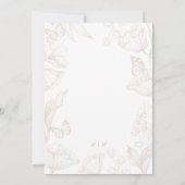 ジェンダーエレガントニュートラルBohoシックフローラベビーシャワー 招待状 (裏面)