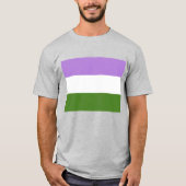 ジェンダークイエプライド国旗LGBTQ+ Tシャツ (正面)