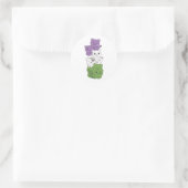 ジェンダークエアフラッグキャットプライドLgbtqかわいいキャットクラシック ラウンドシール (バッグ)