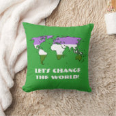 ジェンダークエアプライドマップ – ザ・ワールド装飾用クッション クッション (ブランケット)