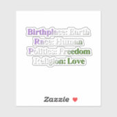 ジェンダーケアプライド- シール (シート)