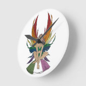 ジェンダーケア妖精の国 ラウンド壁時計 (傾斜)