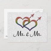 ジェンダーシンボルの連動ゲイプライド氏 ポストカード (正面/裏面)