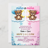 ジェンダースペインのでNino o o Nina Bearを明らかにする 招待状 (正面)