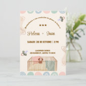 ジェンダースペインのリビール招待状ニーニャオニーニャ 招待状 (スタンド正面)