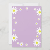 ジェンダーニュートラルなダイシーの1歳誕生日パーティー ボホ ワイト 招待状 (裏面)