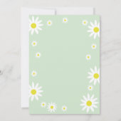 ジェンダーニュートラルなダイジーの1歳誕生日パーティー ボホ ワイト 招待状 (裏面)