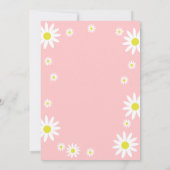 ジェンダーニュートラルなダイジーの1歳誕生日パーティー ボホ ワイト 招待状 (裏面)