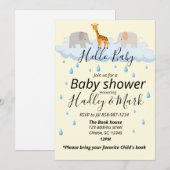 ジェンダーニュートラルなベビーシャワーの招待状 招待状 (正面/裏面)