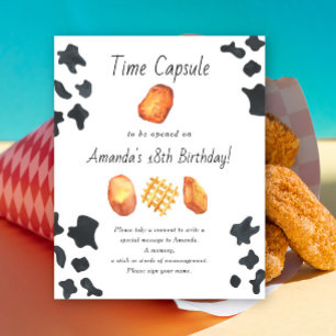 ジェンダーニュートラルな1歳の誕生日おめでとう ナゲットタイムカプセル ポスター