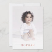 ジェンダーニュートラルな1歳の誕生日ボーホハートパーティー 招待状 (裏面)