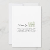 ジェンダーニュートラルのキリン赤ちゃんシャワー 招待状 (裏面)